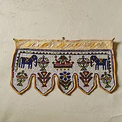Prachin . प्राचीन | Handmade Bead Work ~ Old Hanging Ganesha Toran