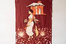 Batik Painting ~ A Tribal Girl