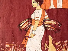 Batik Painting ~ A Tribal Girl