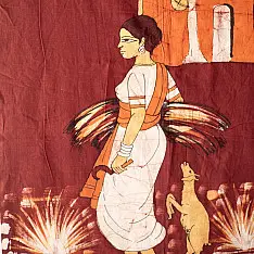 Batik Painting ~ A Tribal Girl