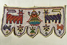 Prachin . प्राचीन  ❂ Gujrat Bead Work - Old & Antique Wall Hanging - Laxmi Motif Chakda