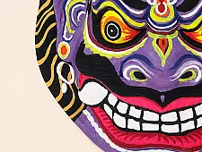 Mukhauta . मुखौटा : Handmade Wall Hanging Chhau Mask - Asura