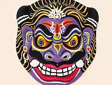 Mukhauta . मुखौटा : Handmade Wall Hanging Chhau Mask - Asura