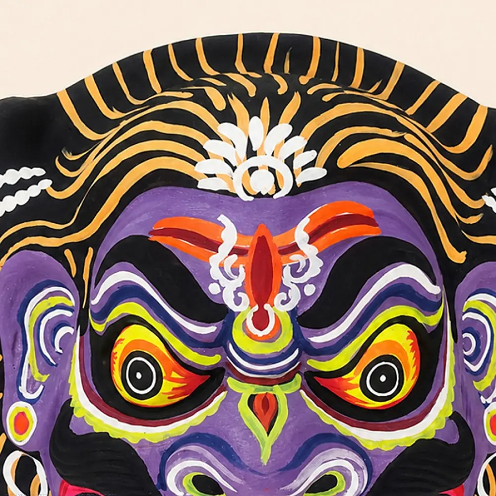 shop Handmade Paper Mache Chhau Mask - Asura