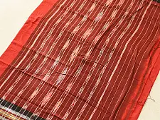 Handlom Cotton Saree | IKAT Pallu { Red }