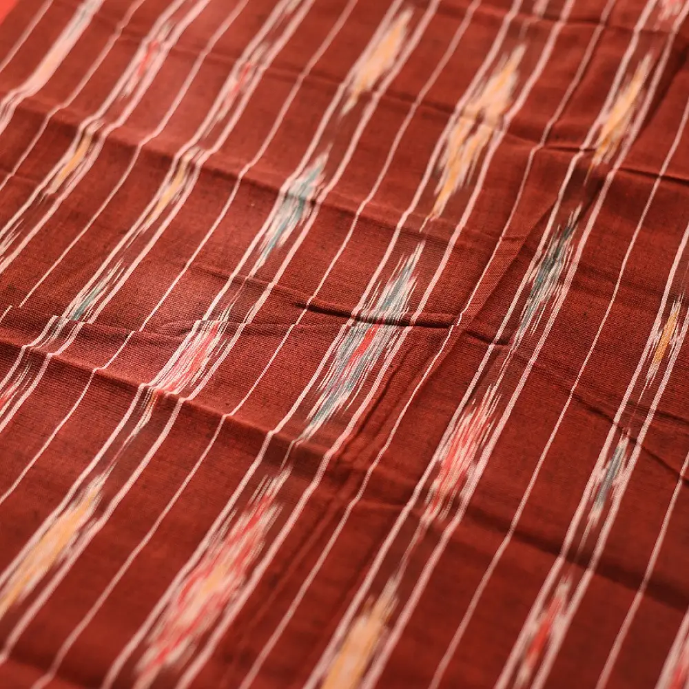 Cotton weaves ~ Ikat Saree Red