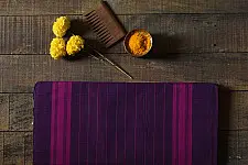Rojana | Handloom Andhra Cotton Saree - Deep Violet