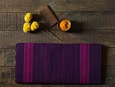 Rojana | Handloom Andhra Cotton Saree - Deep Violet