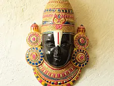 Handmade Wooden Mask - Balaji