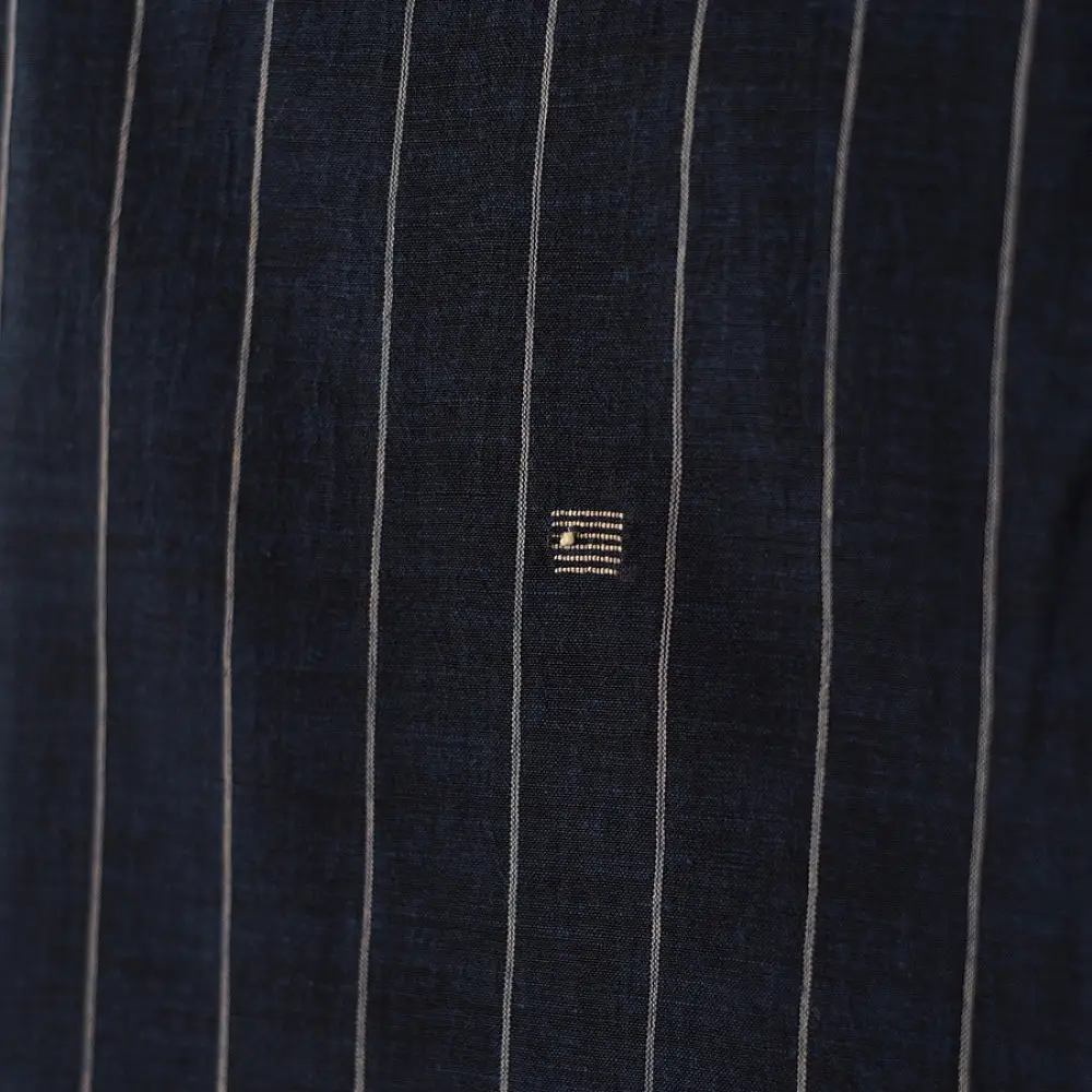 shop Handloom Soft Cotton Jamdani Stole  - Navy Blue