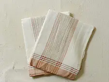 Damodar . दामोदर ✩ Handloom Cotton x Cotton Dhoti Khes - Rose Gold Border 