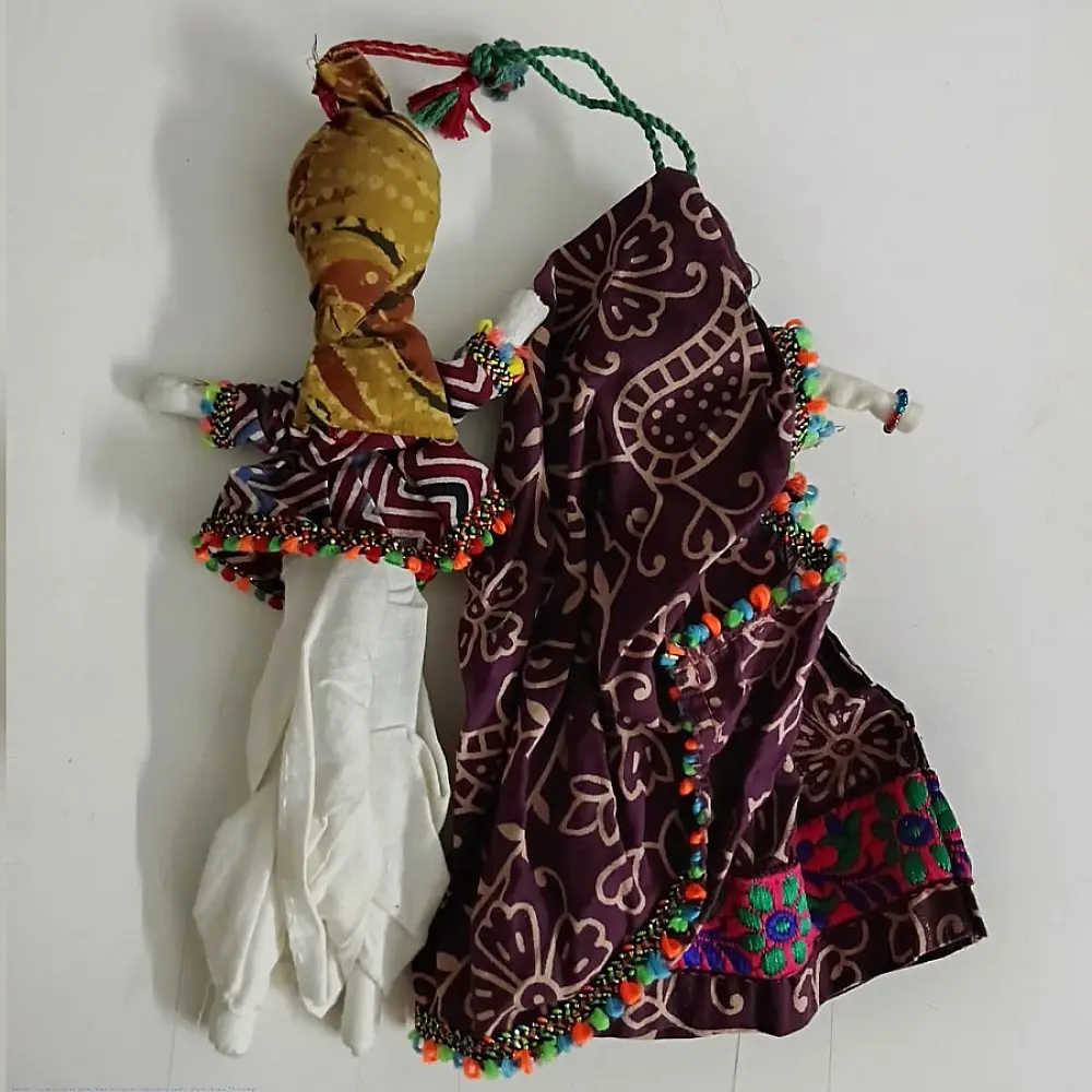 shop Cotton Handmade Kutchi Traditional Doll Set (Pair)