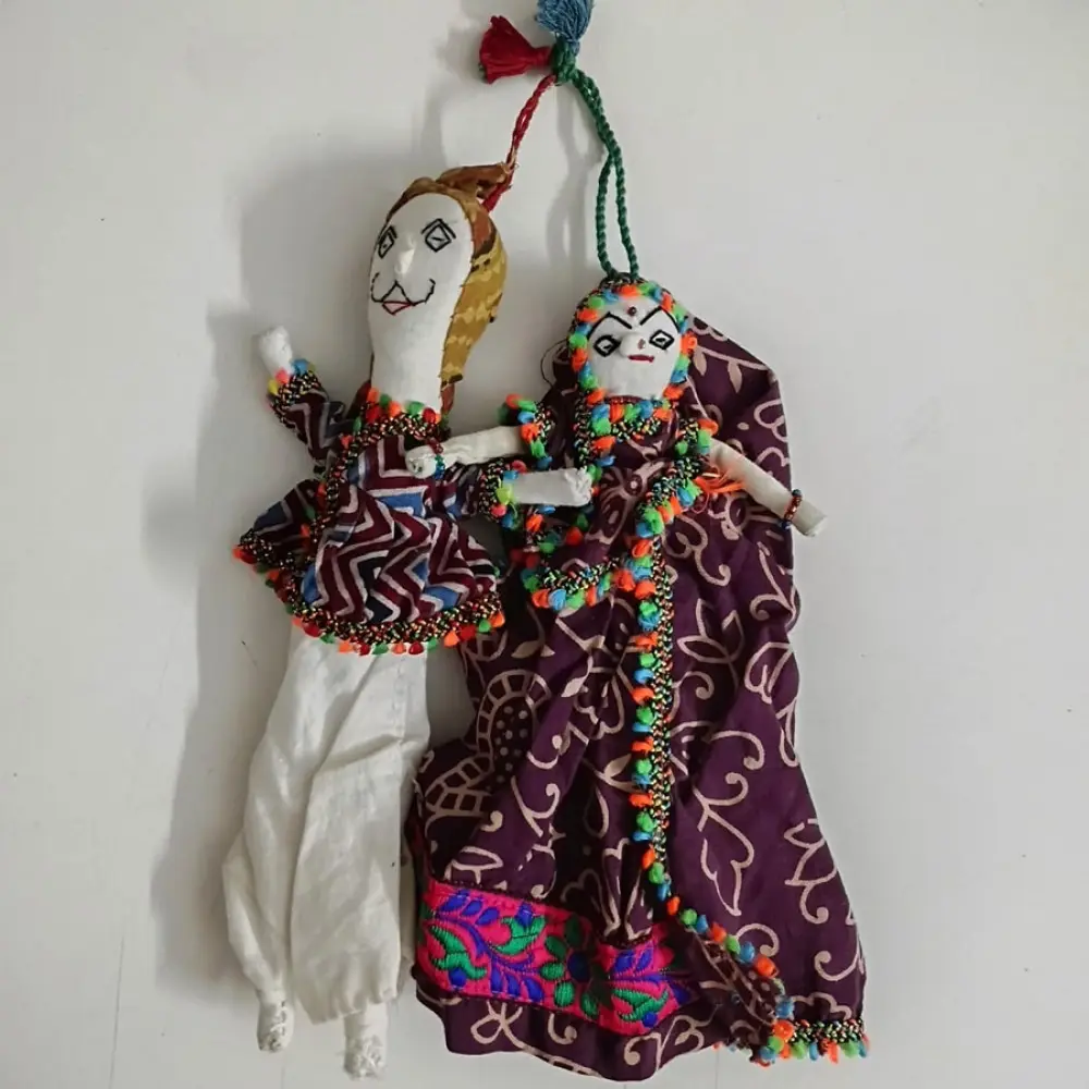 shop Cotton Handmade Kutchi Traditional Doll Set (Pair)