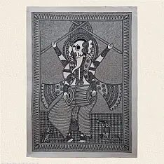 Aripan | Madhubnai Painting - Ganesha