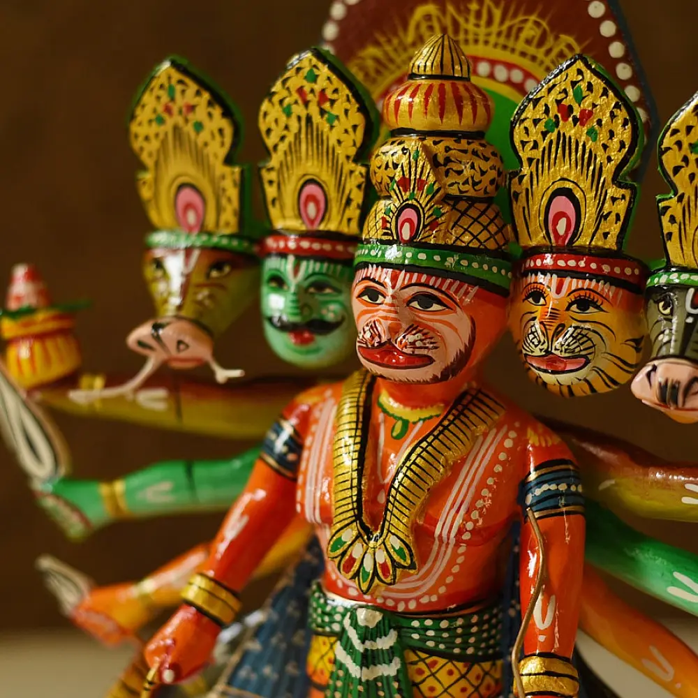 shop Handmade Wooden Panch Mukhi Hanuman