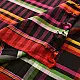  handloom begampuri pure cotton saree in black with vibrant multi-color yellow red green and white plaid check patterns   