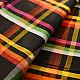  handloom begampuri pure cotton saree in black with vibrant multi-color yellow red green and white plaid check patterns   