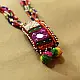 Handmade Tribal Bead & Embroidered Necklace 
