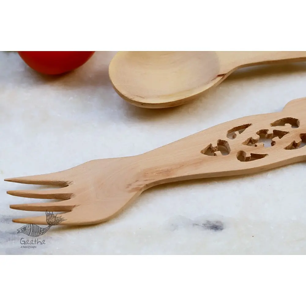 Purnak ✼ Udayagiri Wooden Cutlery - Set of Tow ✼ { 16 }