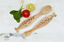Purnak ✼ Udayagiri Wooden Cutlery - Set of Tow ✼ { 12 }
