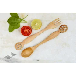 Purnak ✼ Udayagiri Wooden Cutlery - Set of Tow ✼ { 5 }