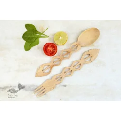 Purnak ✼ Udayagiri Wooden Cutlery - Set of Tow ✼ { 4 }