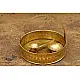 Ahar ✽ Brass ~ Flower Pooja Basket with Diya ( Set of Three ) - 1 ( Round Basket - 6.5 x 6.5 )