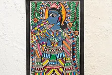Madhuban . मधुबन ❁ Madhubani Painting - Krishna