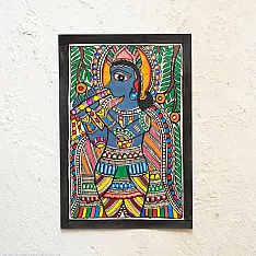 Madhuban . मधुबन ❁ Madhubani Painting - Krishna