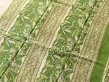 Indigenous Impressions ❣ Bagru Block Printed ~ Cotton Green Saree