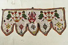 Prachin . प्राचीन  ❂ Gujrat Bead Work - Old & Antique Wall Hanging - Ganesh & Perrot Chakda