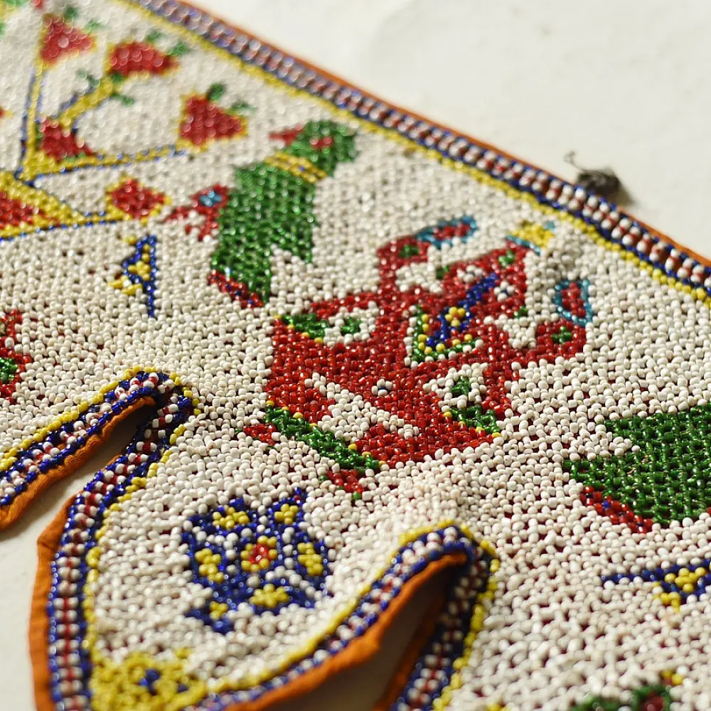 Gujrat Bead Work - Old & Antique Wall Hanging - Ganesh & Perrot Chakda