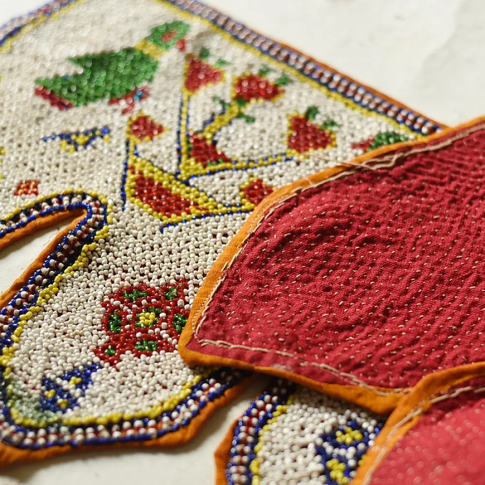 Gujrat Bead Work - Old & Antique Wall Hanging - Ganesh & Perrot Chakda