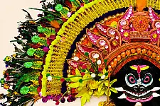 Mukhauta . मुखौटा : Handmade Wall Hanging Chhau Mask - Asur