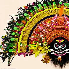 Mukhauta . मुखौटा : Handmade Wall Hanging Chhau Mask - Asur