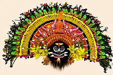 Mukhauta . मुखौटा : Handmade Wall Hanging Chhau Mask - Asur