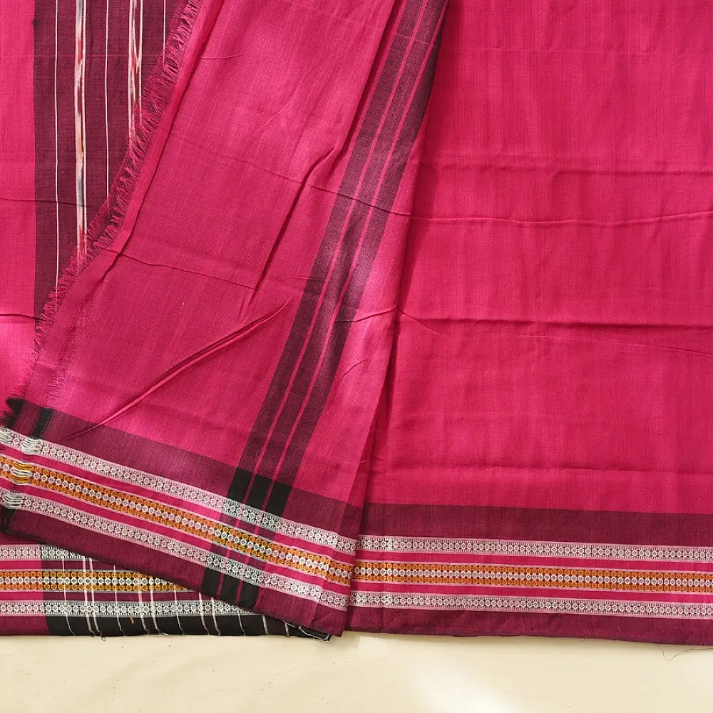Cotton weaves ~ Ikat Saree pink