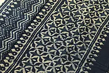Sunday Afternoon ☕ Block Printed Dabu ~ Indigo Pure Cotton Saree