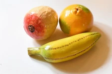 Nirmal Wooden Toy - Fruits ( Set of Three ) 