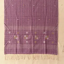 Aamaya . आमाया | Handloom Soft Cotton Jamdani Stole - Purple