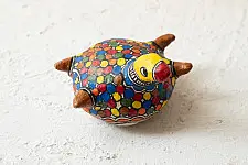 Madhuban . मधुबन ❁ Madhubani Hand Painted Paper Mache ~ Turtle (Two Options)