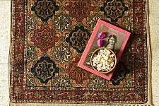 A finite infinity ❧ Kalamkari Natural Color Dhurrie ( 2 X 4 ) - Home Decor