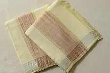 Damodar . दामोदर ✩ Handloom Cotton x Cotton Dhoti Khes - Silver Border