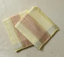 Damodar . दामोदर ✩ Handloom Cotton x Cotton Dhoti Khes - Silver Border