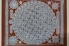 Mandana Art - Painting  ( Plus Motif - 11 x 14 inch)