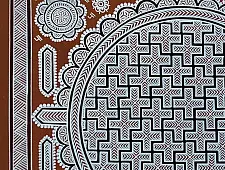 Mandana Art - Painting  ( Plus Motif - 11 x 14 inch)