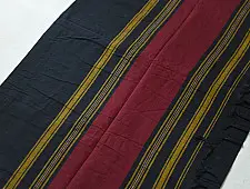 Sadaa . सदा ✡ Begampuri Woven Border - Black Pure Cotton Saree