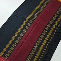 Sadaa . सदा ✡ Begampuri Woven Border - Black Pure Cotton Saree