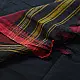 handloom begampuri pure cotton saree in charcoal black with mustard yellow and maroon woven temple borders   