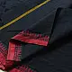 handloom begampuri pure cotton saree in charcoal black with mustard yellow and maroon woven temple borders   